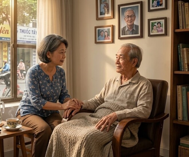 Nửa năm trước, tôi được nhận vào chăm sóc một ông cụ sống một mình. (Ảnh minh họa)