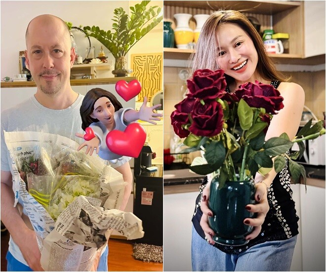 Chính sự khích lệ từ người bạn đời và niềm đam mê cái đẹp đã biến căn hộ của nữ ca sĩ trở thành một không gian nghệ thuật đích thực, nơi mỗi góc nhỏ đều tỏa hương và khoe sắc bởi những bình hoa tươi thắm.
