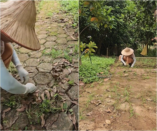 Oanh rất sợ mồ hôi nhưng có những lúc cảm giác đấy làm cho mình thấy như đẩy tất cả những mệt mỏi, khó chịu hay tiêu cực ra phía ngoài. Chính vì thế mới ra vườn được, diễn viên chia sẻ.