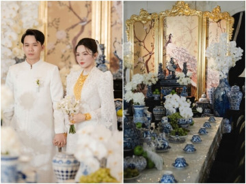 Đám cưới "công tử Bạc Liêu" chi nửa tỷ đồng, phủ kín gốm sứ, tranh khảm vàng