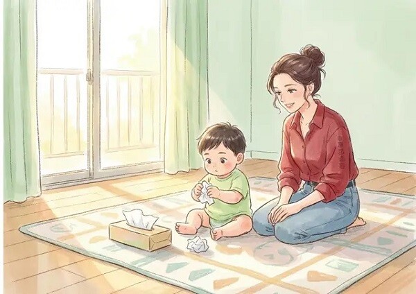 Bố mẹ cho phép trẻ chơi đùa tự do trong vùng an toàn.
