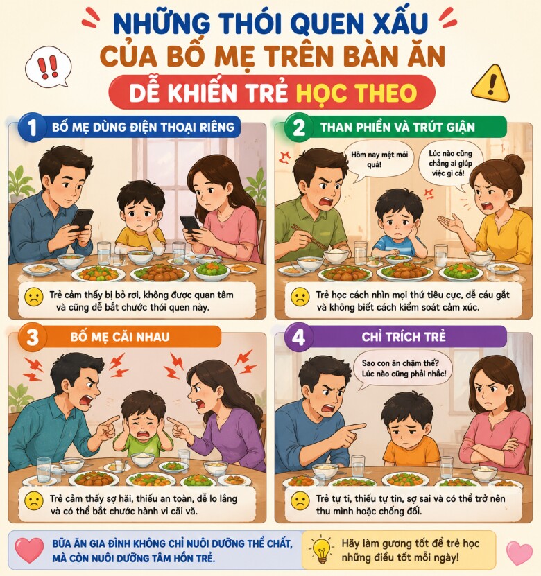 Điều đáng sợ hơn cả nghèo đói là trẻ học theo thói quen xấu của bố mẹ trên bàn ăn - 3