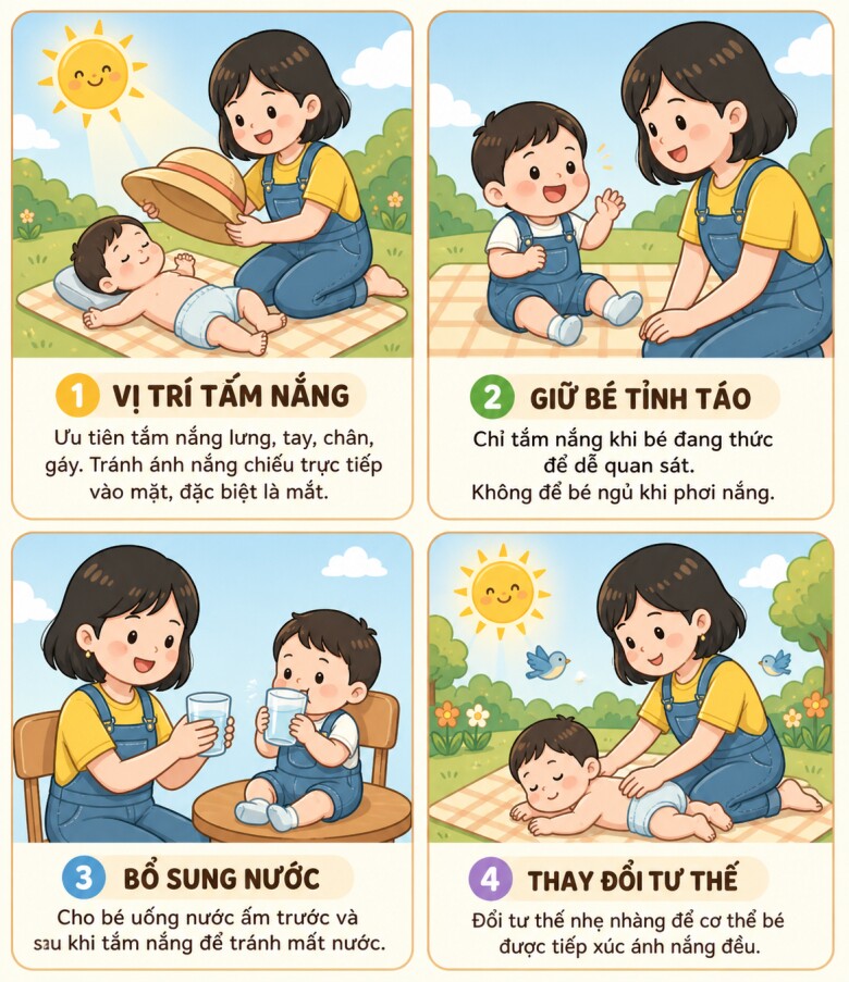 4 c&aacute;ch tắm nắng đ&uacute;ng gi&uacute;p b&eacute; hấp thu vitamin D an to&agrave;n, kh&ocirc;ng lo ch&aacute;y nắng m&ugrave;a n&oacute;ng - 7