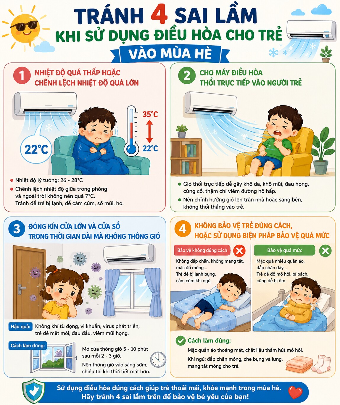 90% bố mẹ bật điều h&ograve;a nhiệt độ n&agrave;y cho trẻ m&ugrave;a n&oacute;ng, nhưng BS n&oacute;i sai rồi! - 2