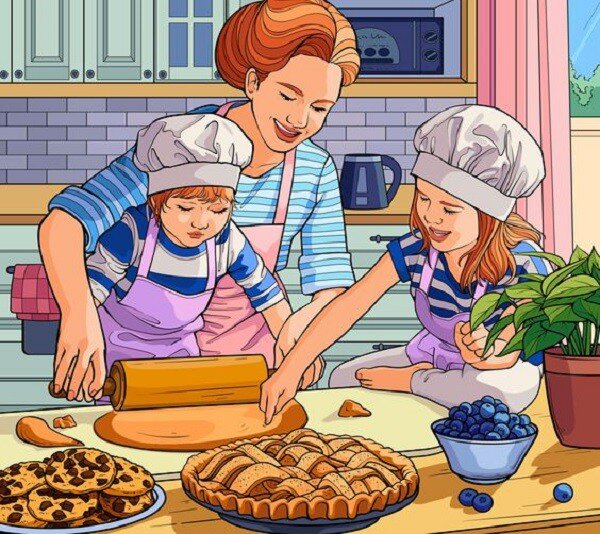 Nói lời lịch sự khi trò chuyện với con.