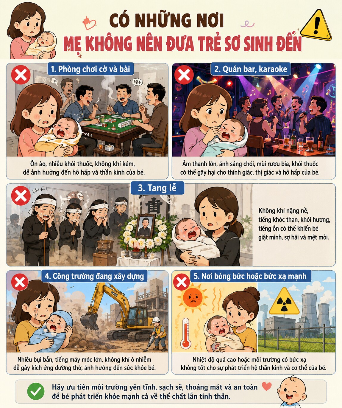 Không hề mê tín: 5 nơi bố mẹ tuyệt đối không đưa trẻ sơ sinh đến kẻo khiến con ốm vặt, sinh bệnh - 3