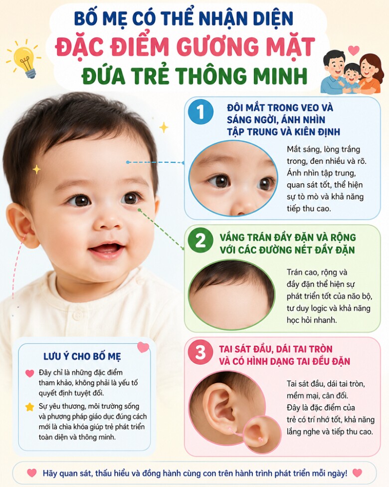 Không hề mê tín: Đứa trẻ IQ cao sẽ lộ rõ 3 đặc điểm này trên gương mặt - 1