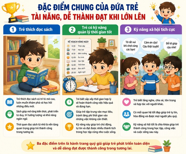 Nh&igrave;n v&agrave;o 3 đặc điểm n&agrave;y, bố mẹ sớm nhận ra đứa trẻ xuất ch&uacute;ng, dễ đạt th&agrave;nh c&ocirc;ng - 2