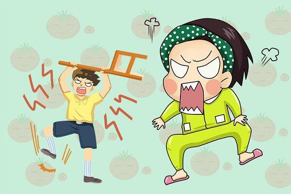 Người mẹ nóng nảy, trẻ có xu hướng dễ tức giận.