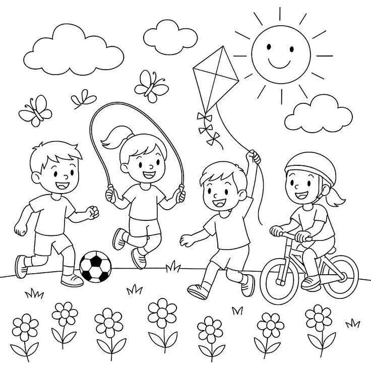 Những hoạt động mùa hè đáng yêu bước vào tranh tô màu của bé - 14
