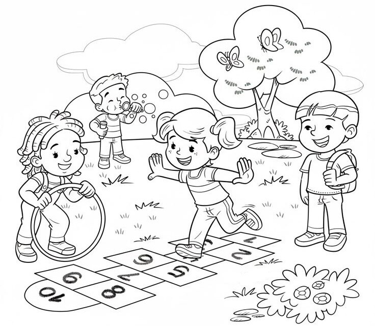 Những hoạt động mùa hè đáng yêu bước vào tranh tô màu của bé - 15
