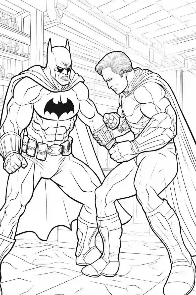 Tranh tô màu Batman cho bé mầm non vừa chơi vừa rèn luyện trí thông minh - 4