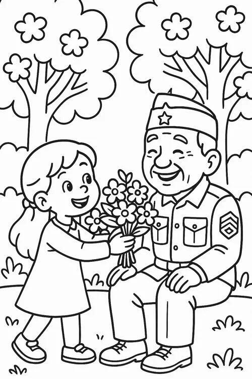 Những bức tranh tô màu bộ đội ý nghĩa và dễ tô cho bé mầm non (P2) - 14