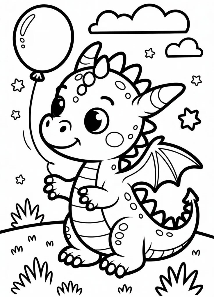 Bé khám phá thế giới khủng long chibi đáng yêu qua 20 bức tranh tô màu ngộ nghĩnh - 13