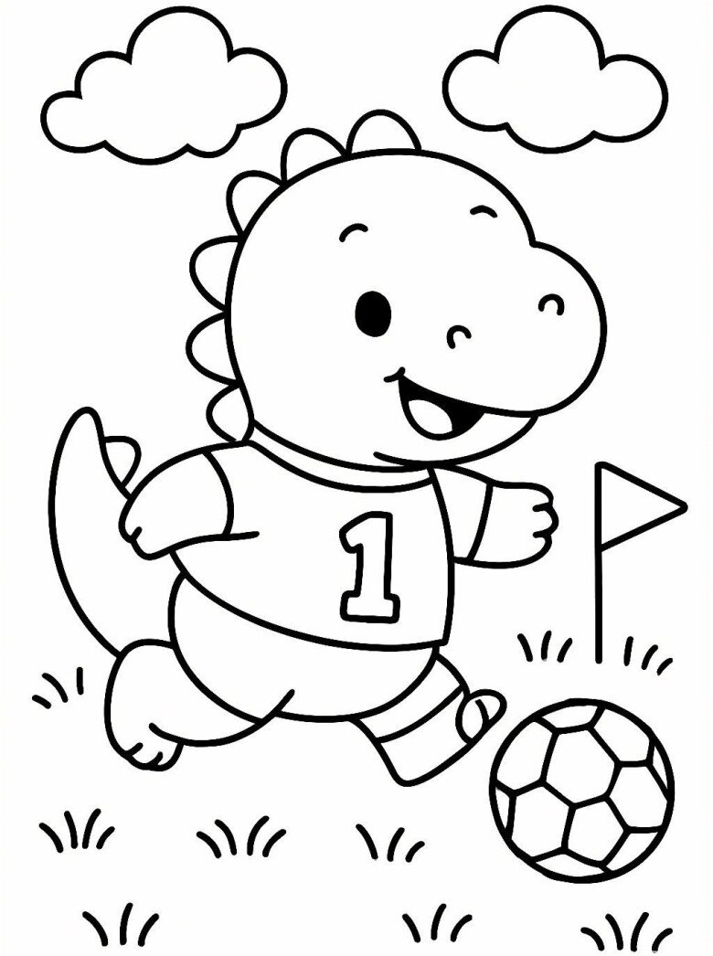 Bé khám phá thế giới khủng long chibi đáng yêu qua 20 bức tranh tô màu ngộ nghĩnh - 6