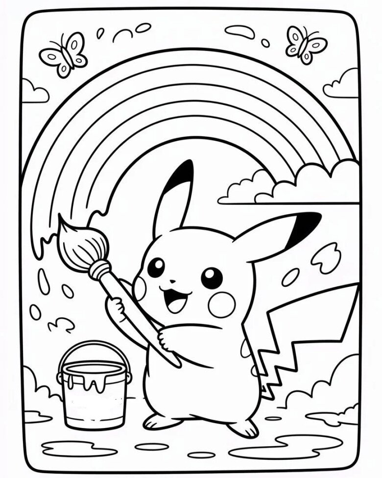 Bố mẹ dành 5 phút cùng tô màu tranh Pikachu, món quà nhỏ giúp gắn kết gia đình - 8
