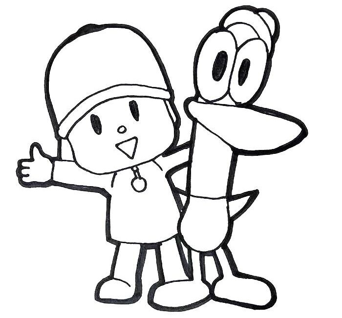 Tranh tô màu cậu bé Pocoyo, giúp trẻ phát triển tư duy, gắn kết với bố mẹ mỗi ngày - 10
