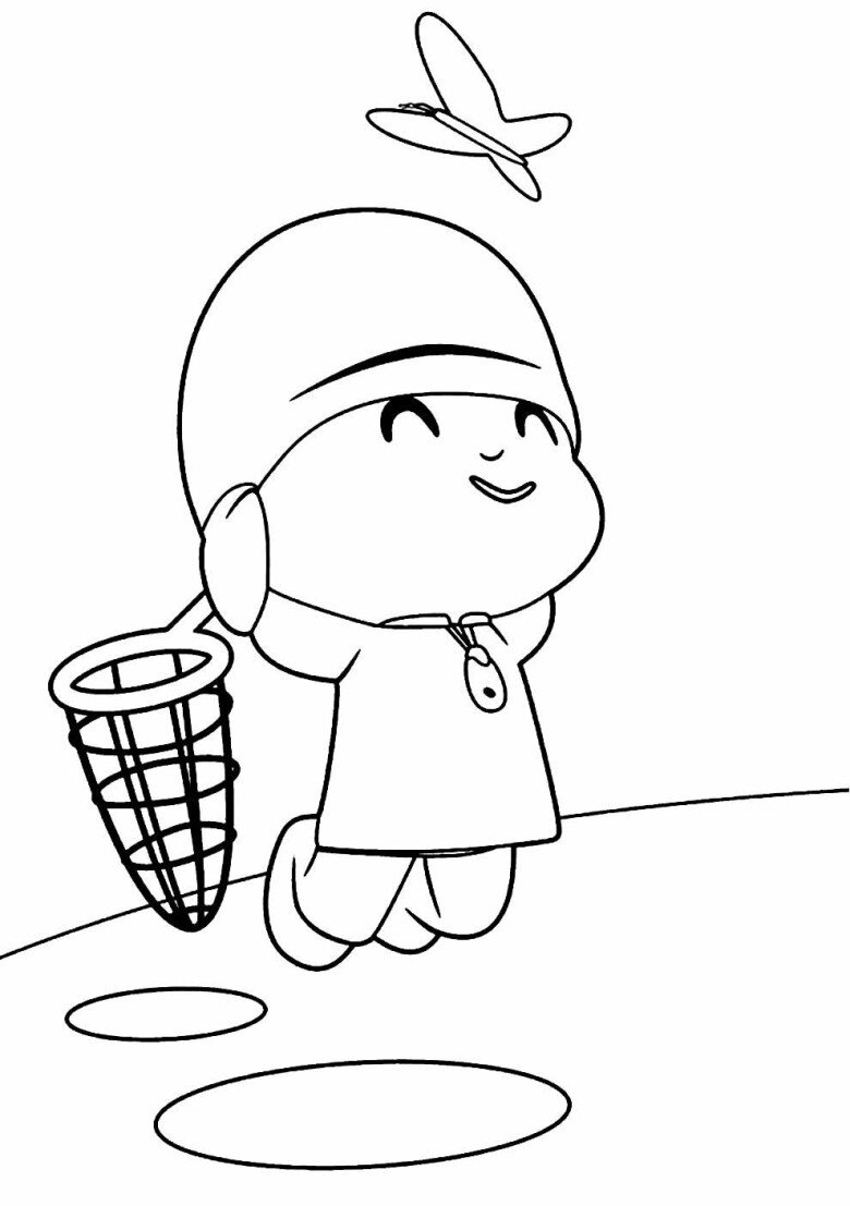 Tranh tô màu cậu bé Pocoyo, giúp trẻ phát triển tư duy, gắn kết với bố mẹ mỗi ngày - 11