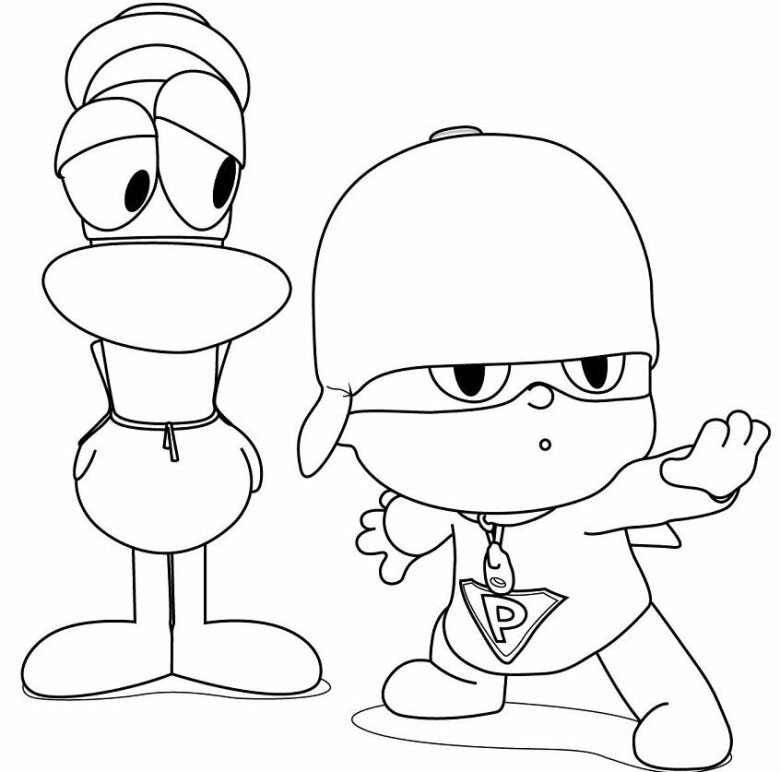 Tranh tô màu cậu bé Pocoyo, giúp trẻ phát triển tư duy, gắn kết với bố mẹ mỗi ngày - 12