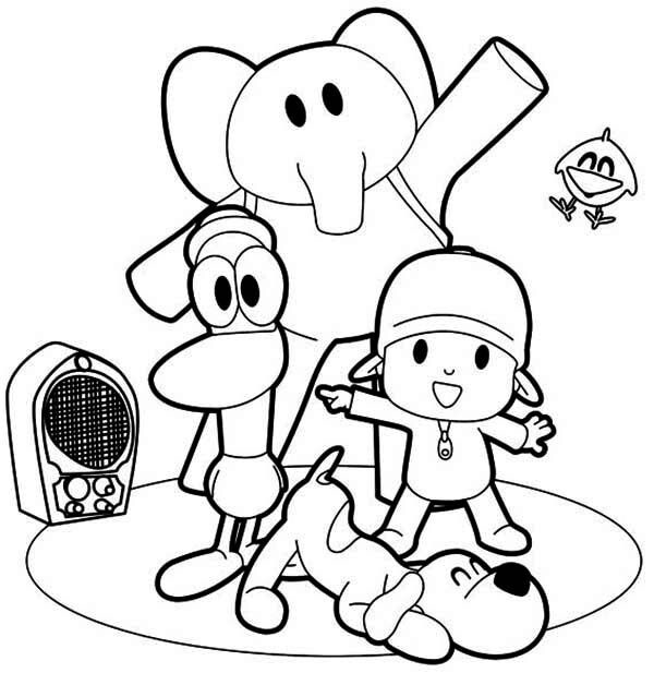 Tranh tô màu cậu bé Pocoyo, giúp trẻ phát triển tư duy, gắn kết với bố mẹ mỗi ngày - 4