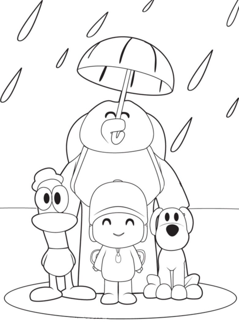 Tranh tô màu cậu bé Pocoyo, giúp trẻ phát triển tư duy, gắn kết với bố mẹ mỗi ngày - 6