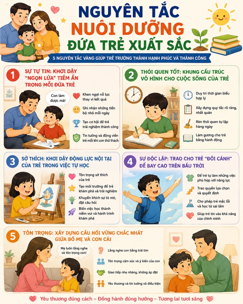 Không phải IQ, 5 nguyên tắc này là chìa khóa tạo nên những đứa trẻ ưu tú - 1