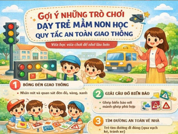 Infographic: 15 cách dạy an toàn giao thông cho trẻ mầm non, bé học một lần nhớ cả đời