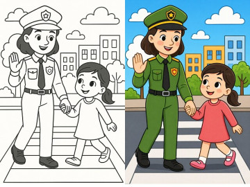 Những bức tranh tô màu bộ đội ý nghĩa và dễ tô cho bé mầm non (P2)
