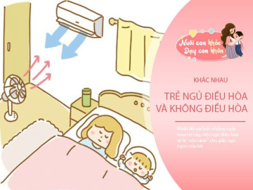 Đứa trẻ thường xuyên ngủ điều hòa và trẻ không thường xuyên ngủ điều hòa có 3 sự khác nhau rất dễ nhìn thấy