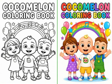 Tranh tô màu Cocomelon sôi động, dễ thương dành cho bé mầm non