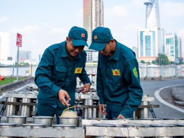 Trận địa pháo hoa ở TP.HCM sẵn sàng khai hỏa mừng đại lễ 30/4