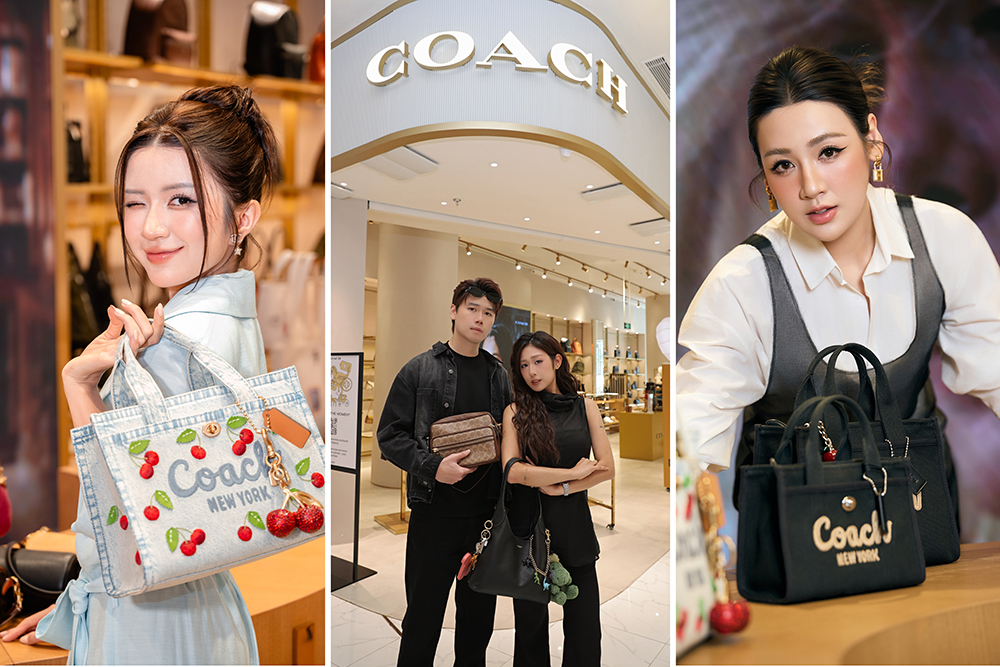 Ngọc Huyền, Trang Lou amp; Tùng Sơn và Dương Tú Anh check-in tại Coach Hanoi Centre