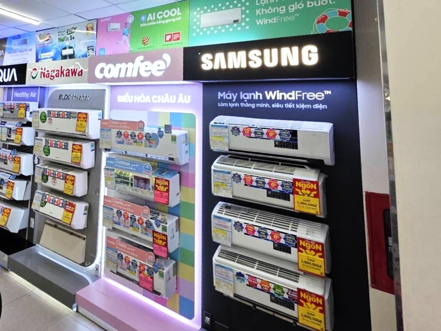 Đa dạng mẫu mã máy lạnh Samsung cùng chính sách mua trả chậm giúp khách hàng dễ dàng sở hữu thiết bị ưng ý