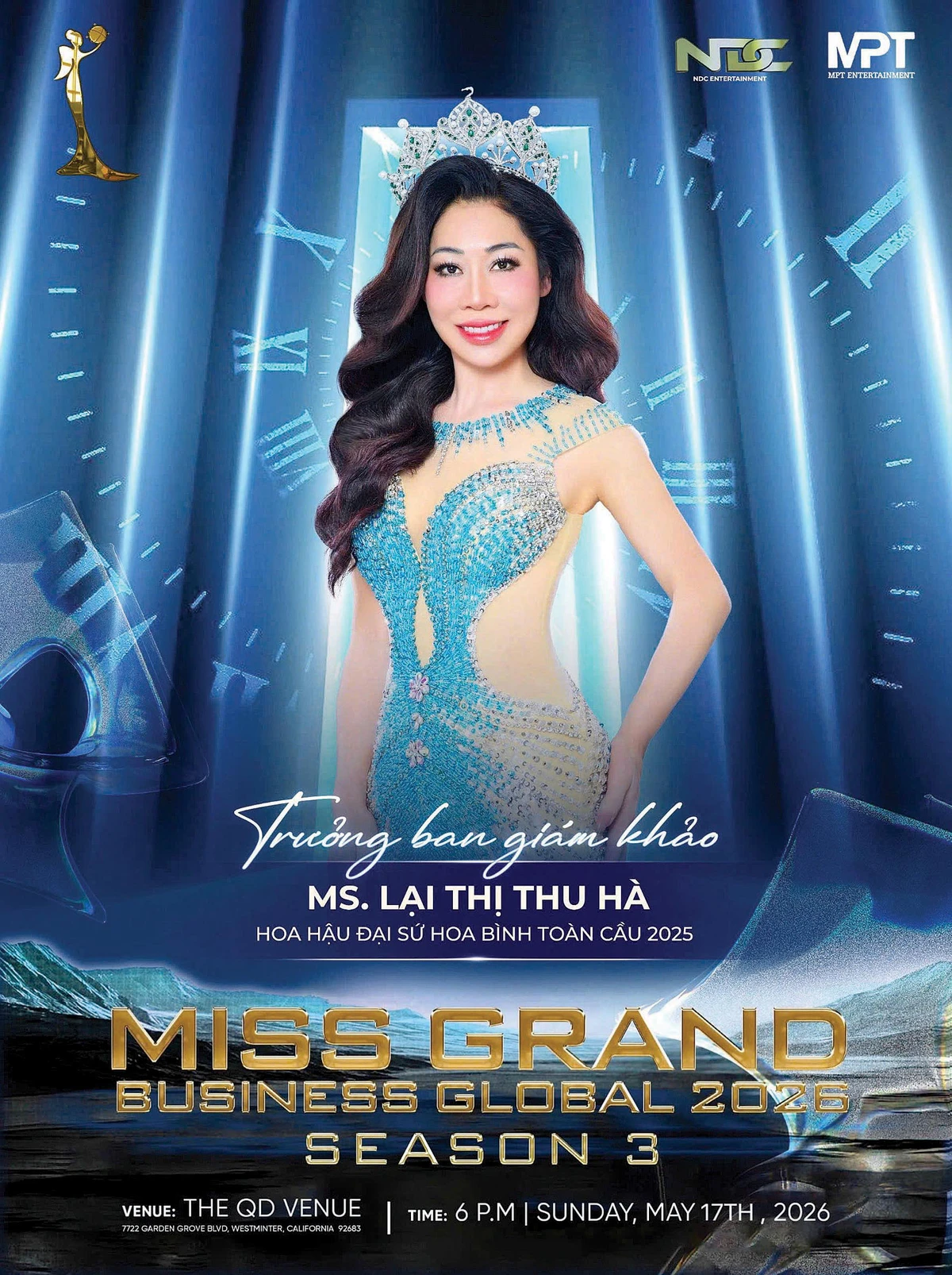 Hoa hậu Lại Thị Thu Hà đảm nhận vai trò Trưởng ban giám khảo