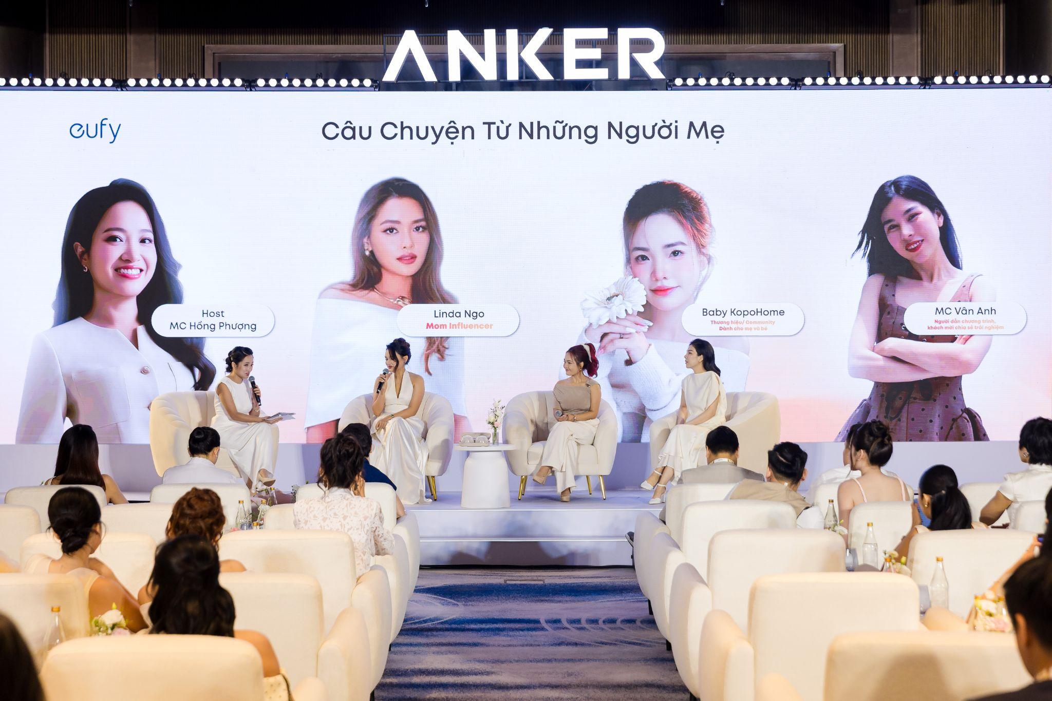 Các khách mời nổi tiếng chia sẻ những trải nghiệm thực tế và cảm hứng trong hành trình nuôi con bằng sữa mẹ tại sự kiện của eufy.