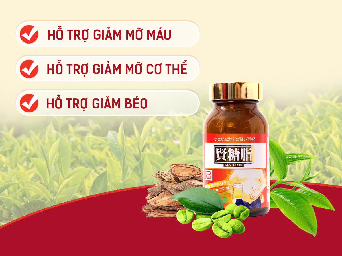 Kentoushi chiết xuất thảo dược, hỗ trợ giảm mỡ theo cơ chế tự nhiên