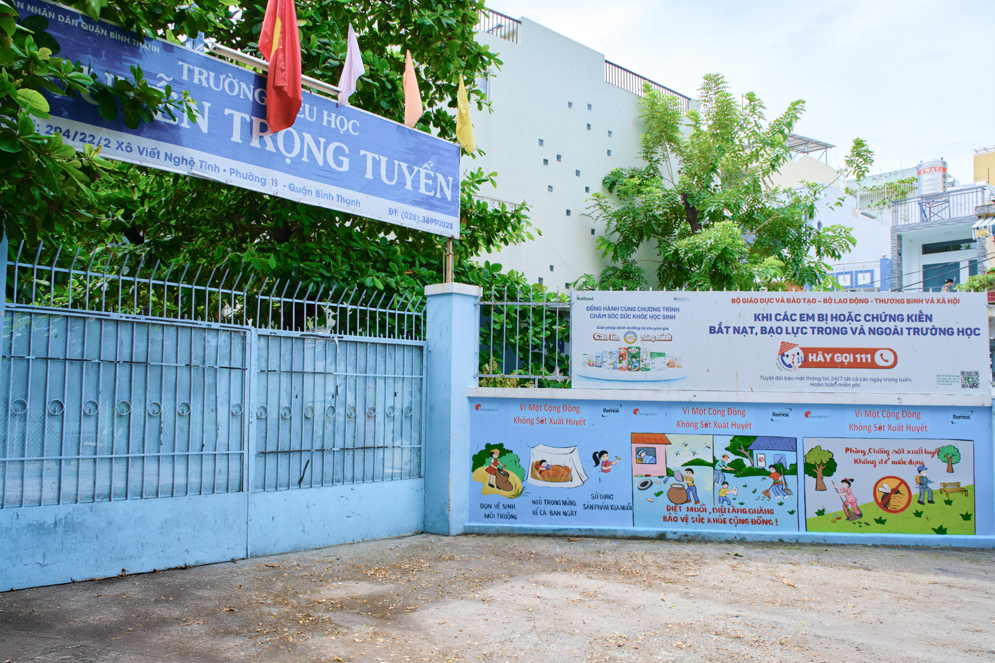 Không gian trường học trở thành “bức tranh truyền thông” phòng chống sốt xuất huyết