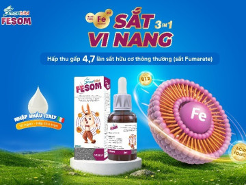 Sức khỏe - TPBVSK Smartbibi Fesom “Sắt vi nang 3 trong 1" công nghệ hấp thu sắt mới từ Italy