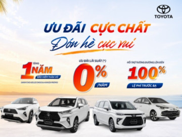 Đón hè cùng Toyota: Ưu đãi đến 100% lệ phí trước bạ