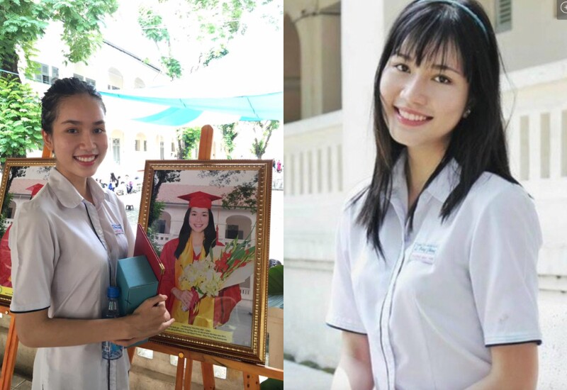 Thủ khoa đầu vào khối Song ngữ trường THPT Chuyên Lê Hồng Phong, đạt nhiều giải thưởng về tiếng Pháp, IELTS 8.0, bằng DELF C1 tiếng Pháp... Đó là những thành tích học tập ấn tượng mà mỹ nhân Việt này đạt được.