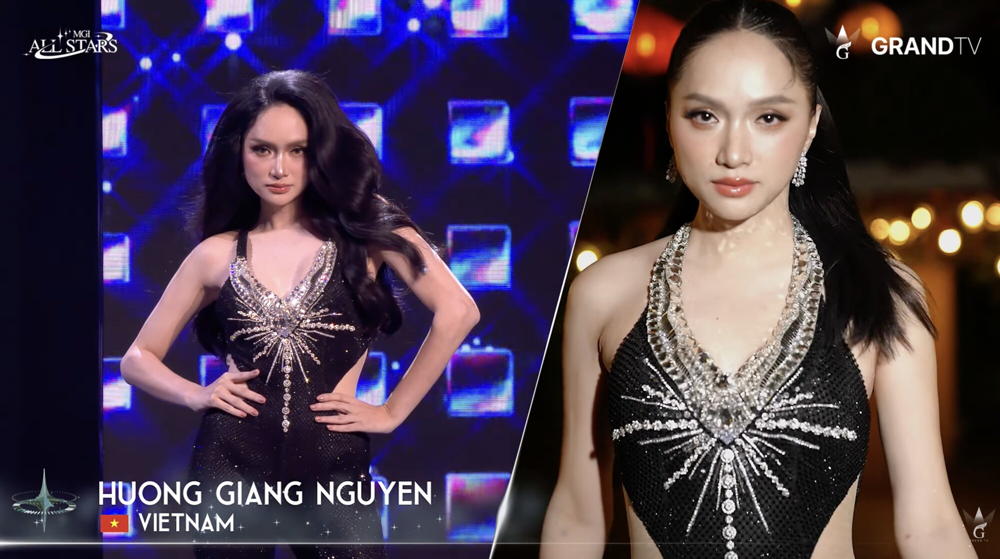 Visual đẹp không tì vết của Hoa hậu Hương Giang tại Chung kết MGI All Stars.