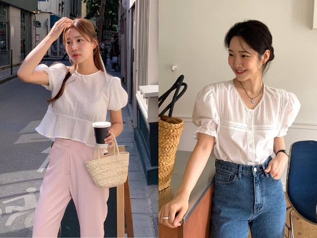 Áo blouse trắng mang lại cảm giác nữ tính và thanh lịch cho outfit mùa Hè. Những chi tiết như tay bồng hoặc cổ vuông giúp tổng thể mềm mại hơn. Khi phối cùng quần jeans hoặc chân váy, item này tạo cảm giác nhẹ nhàng nhưng vẫn đủ nổi bật và hiện đại.