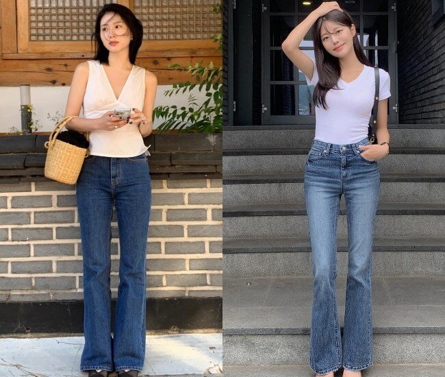 Quần jeans ống đứng là lựa chọn an toàn khi phối với áo trắng. Form dáng gọn giúp tôn dáng, tạo cảm giác chân dài hơn. Khi kết hợp cùng áo sơ mi hoặc áo thun trắng, outfit trở nên trẻ trung, dễ mặc và phù hợp nhiều hoàn cảnh khác nhau.