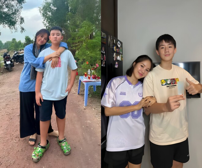 Lê Phương tự hào khoe con trai Cà Pháo đã hoàn thành mục tiêu cao 1m8. Ở tuổi 14, nhóc tỳ hiện cao 1m81.
