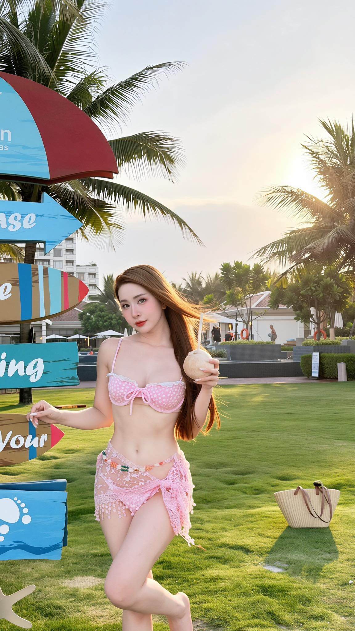 Quỳnh Nga thu hút dân tình với thần thái sắc sảo, trưởng thành. Nữ diễn viên lựa chọn bikini hai mảnh tôn vóc dáng săn chắc cùng làn da trắng sáng nổi bật dưới nắng hè.