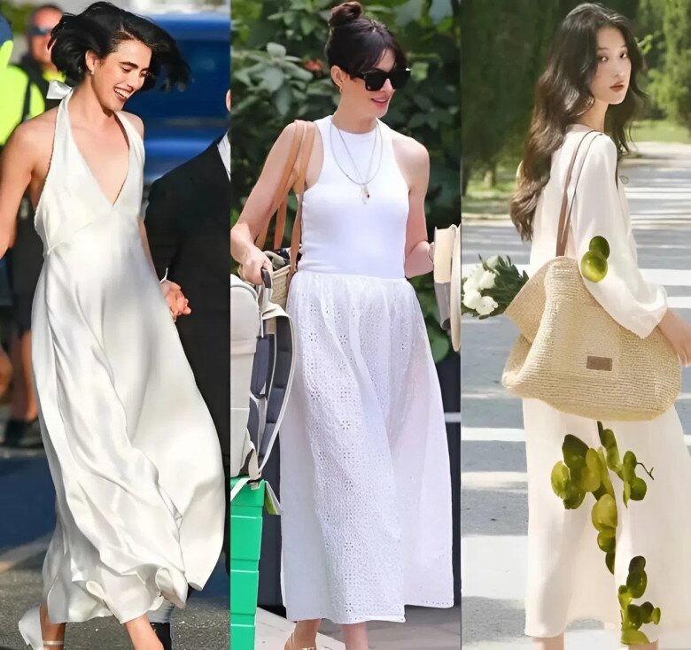 Để mặc váy trắng đẹp và tinh tế hơn, phụ nữ nên ưu tiên những chất liệu có độ rủ nhẹ như cotton, lụa hoặc chiffon, đồng thời chọn kiểu dáng tối giản, tránh quá nhiều chi tiết cầu kỳ giúp vẻ ngoài trở nên cao cấp và cuốn hút hơn.