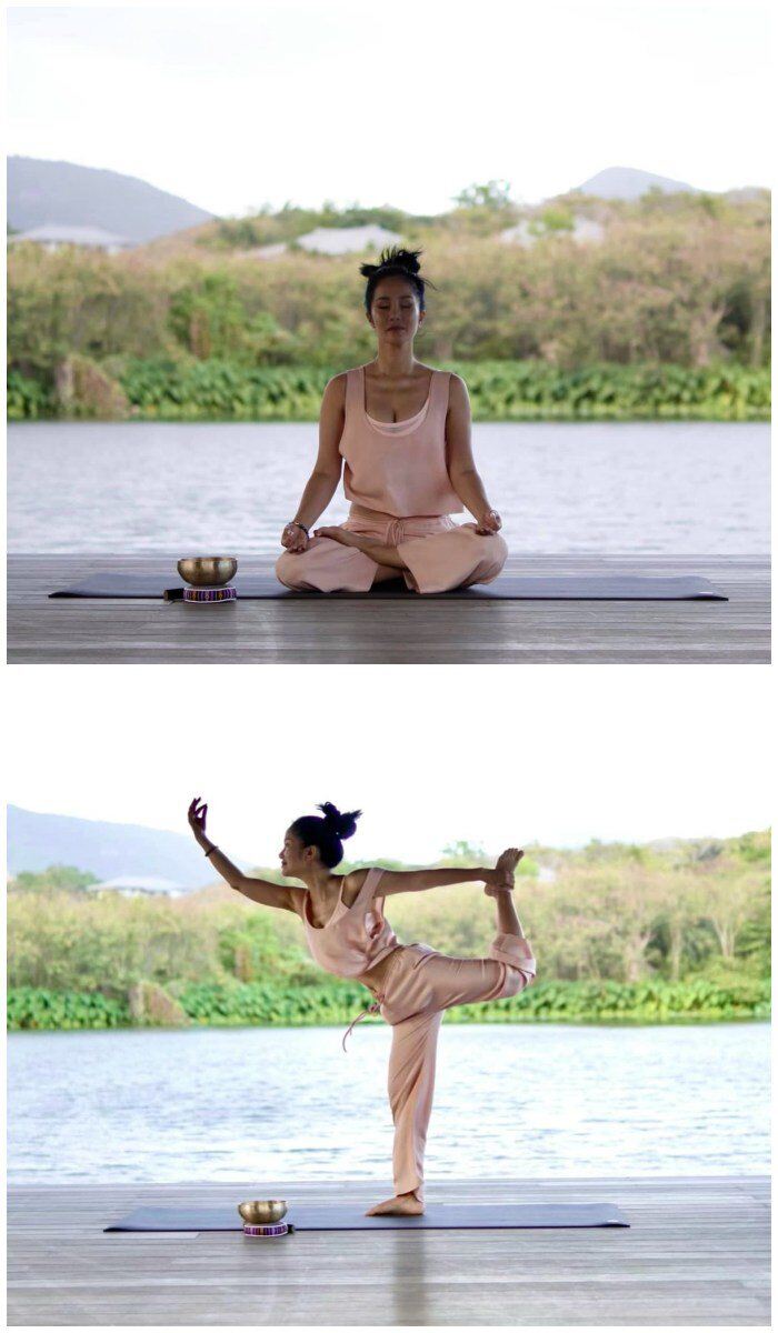 Yoga là bộ môn gắn bó với Hồng Nhung gần 30 năm. Nữ ca sĩ duy trì tập luyện hằng ngày để tăng sức bền, cải thiện sự dẻo dai.
