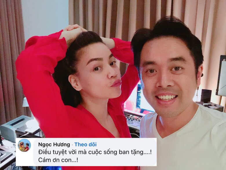 Dưới bài viết, bà Ngọc Hương - mẹ ruột Hồ Ngọc Hà gửi lời cảm ơn đến Dương Khắc Linh.