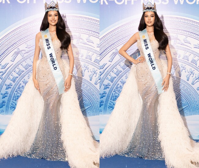Đương kim Miss World Opal Suchata Chuangsri xuất hiện lộng lẫy như nữ thần.