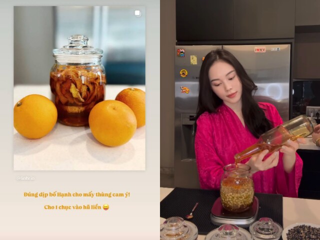 Ngoài ngâm với vỏ cam, Linh Rin còn tận dụng mật ong để kết hợp với nhiều nguyên liệu khác.